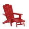 Flash Furniture Red Adirondack Chair with Ottoman and Cupholder LE-HMP-1044-110-RD-GG - alternate 4